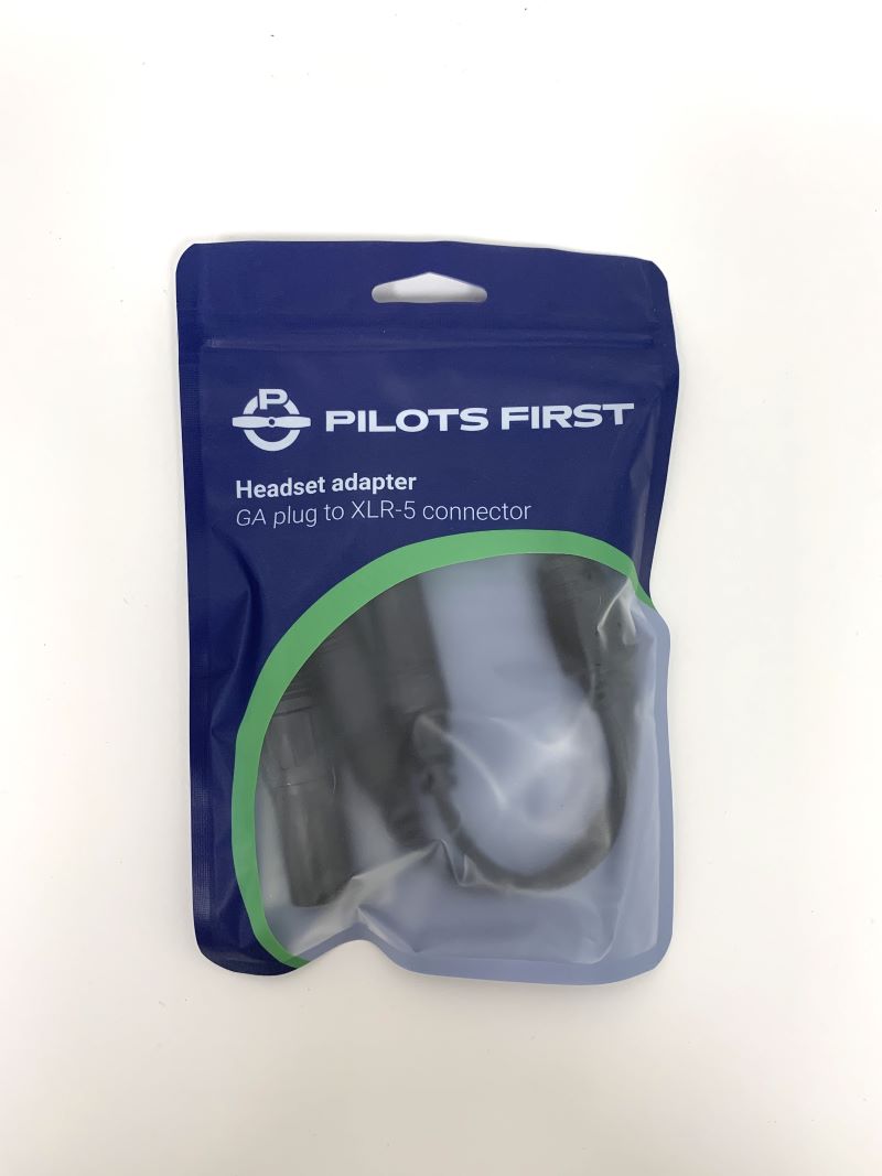pilots first headset adapter pj-plug to XLR5-plug