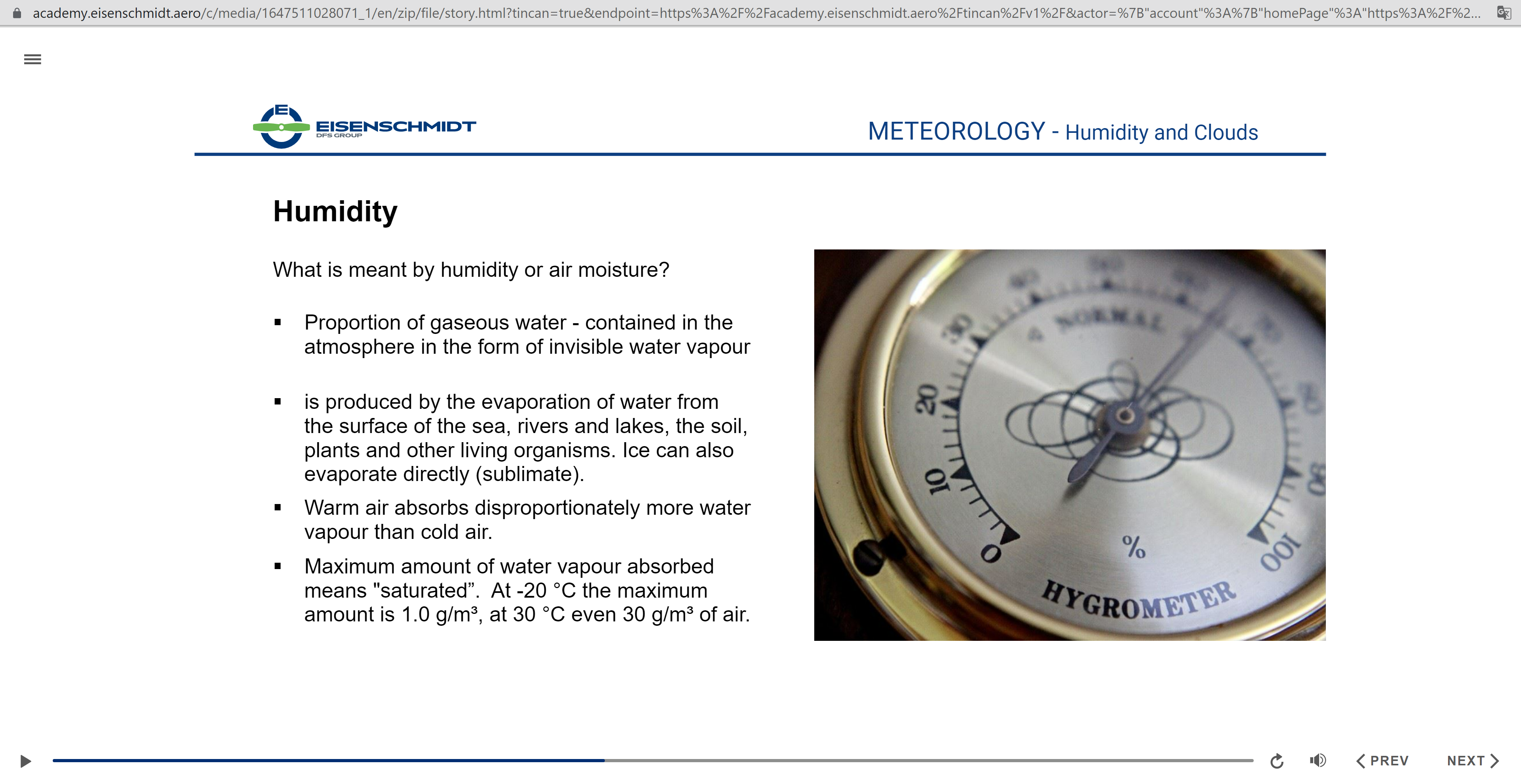 E-Learning Auffrischungskurs: Meteorologie (Englisch)