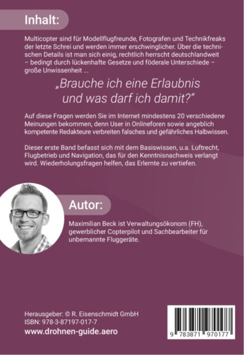 Drohnen Guide, Band 1: Basiswissen für den Kenntnisnachweis (Maximilian Beck)