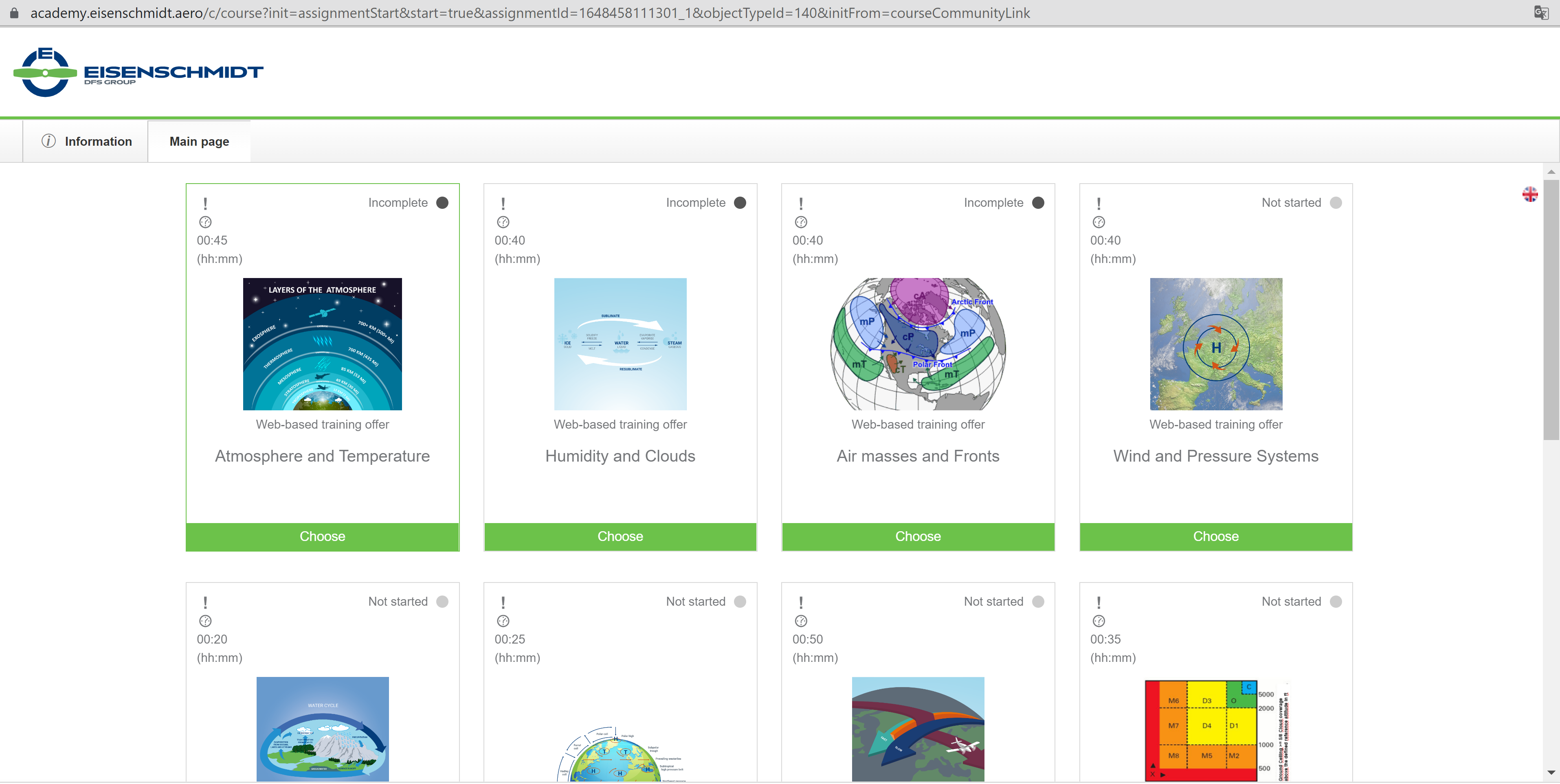 E-Learning Auffrischungskurs: Meteorologie (Englisch)
