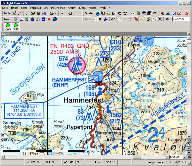 ICAO-Karte - Norwegen für Flight Planner