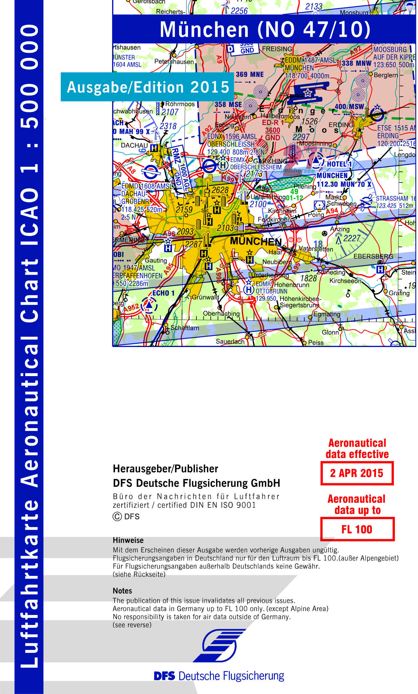 ICAO-Karte 1:500.000, Blatt München