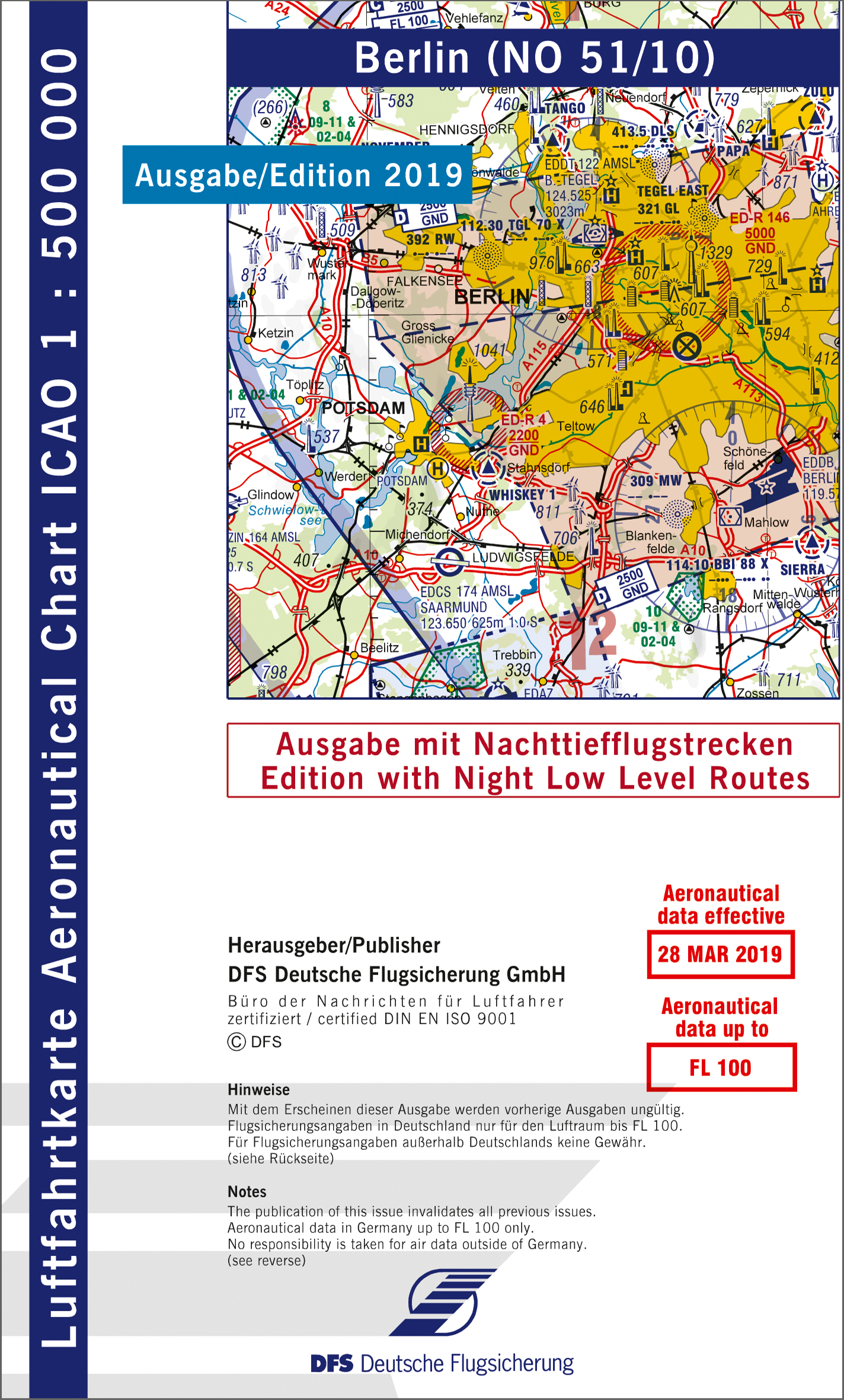 ICAO-Karte, Blatt Berlin (Ausgabe 2019), Nachttiefflugstrecken 1:500.000