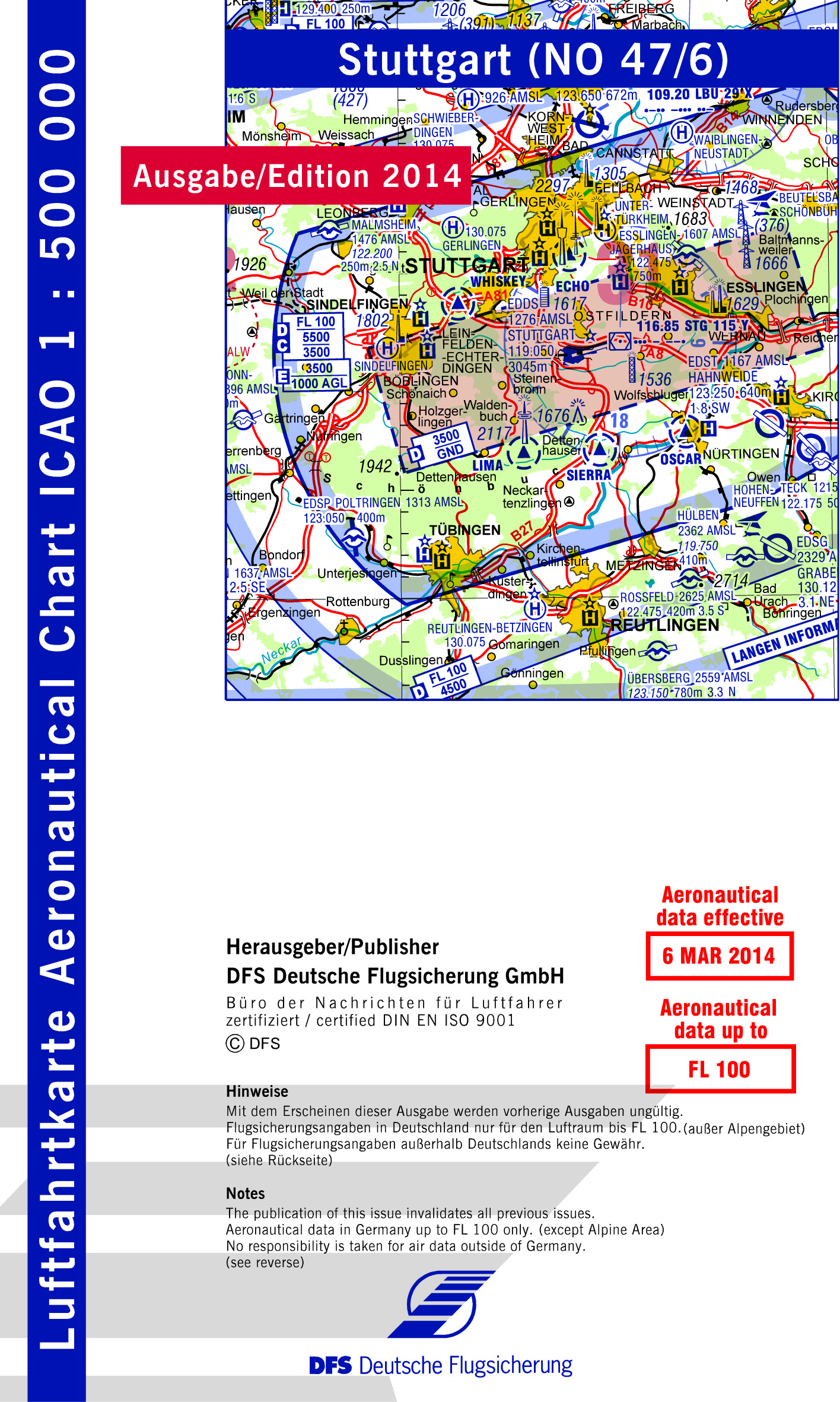 ICAO-Karte 1:500.000, Blatt Stuttgart