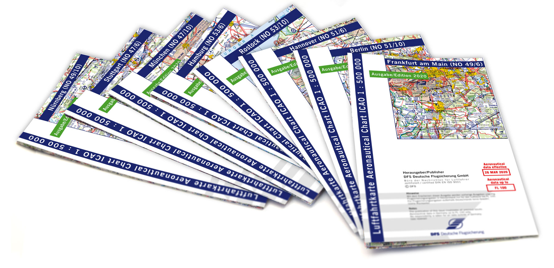 Aeronautical Chart ICAO  Germany 1:500,000, 8 Sheets (Edition 2020) (preorder)
