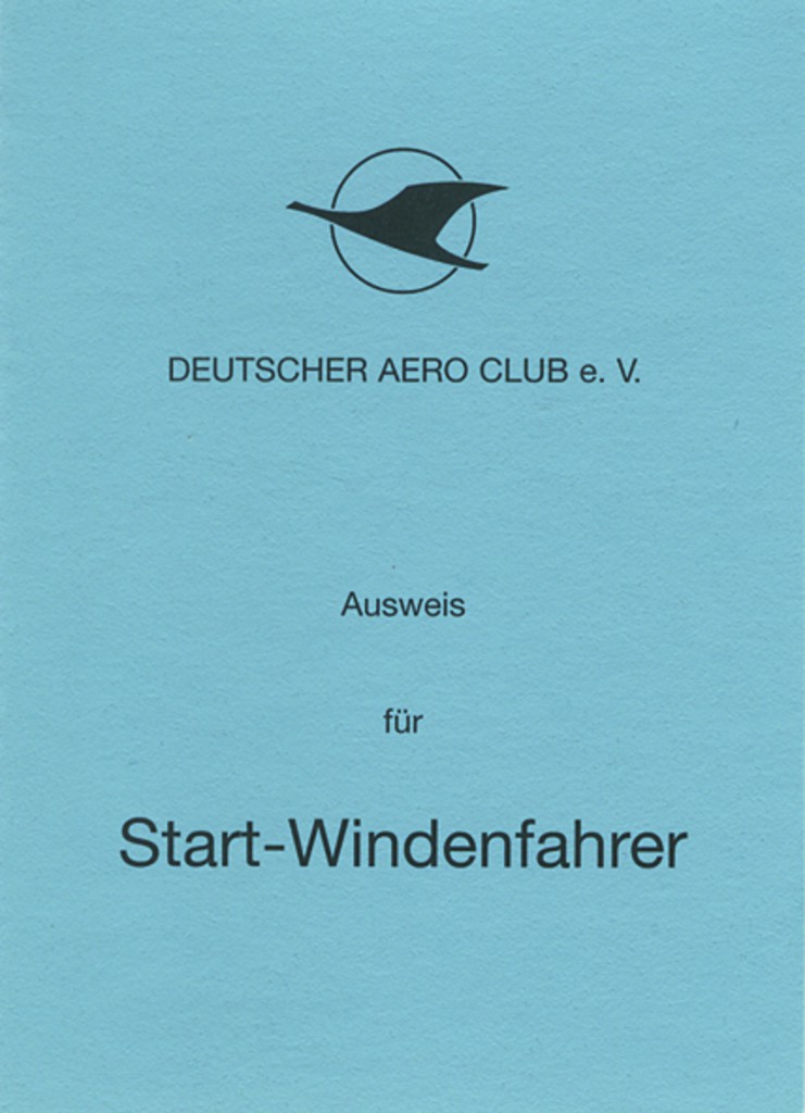 Ausweis für Startwindenfahrer