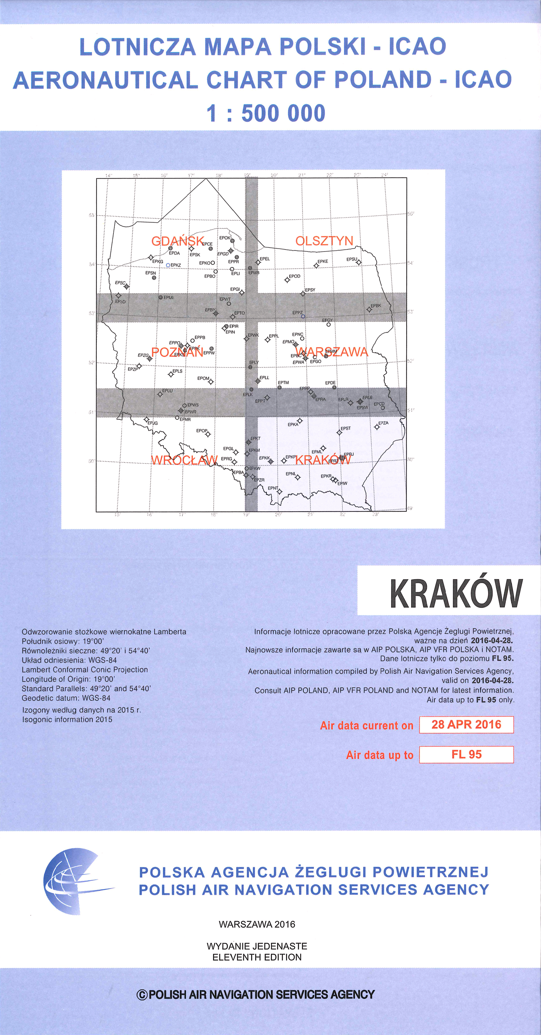 ICAO-Karte Polen: Krakow