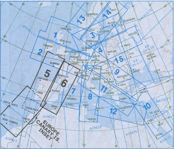 IFR route chart - upper airspace E(HI) 5/6