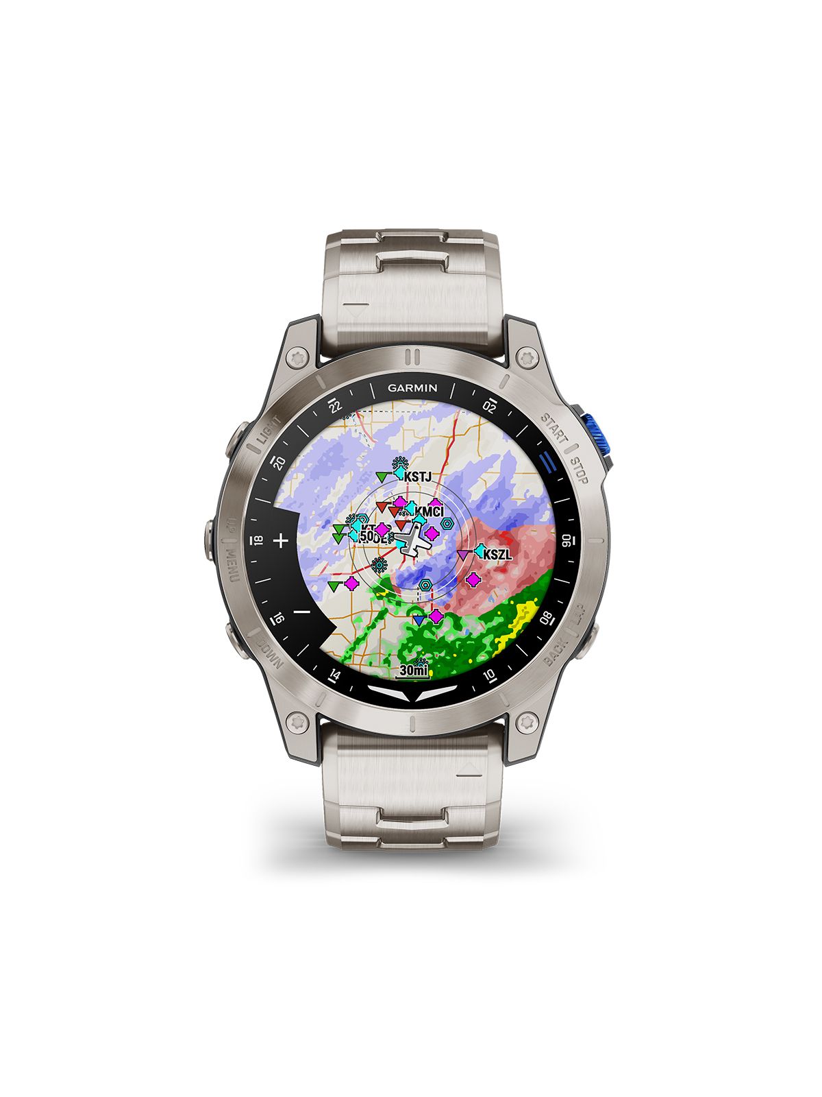 Garmin D2 Mach 1 Aviator Smartwatch - Titan-Armband