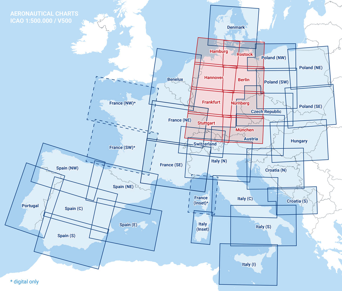 ICAO-Karte, Blatt Stuttgart (2025), Motorflug – kostenfreie Nachlieferung