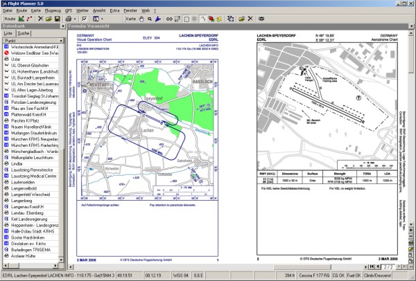 Flight Planner - Software inkl. ICAO-Karte Deutschland