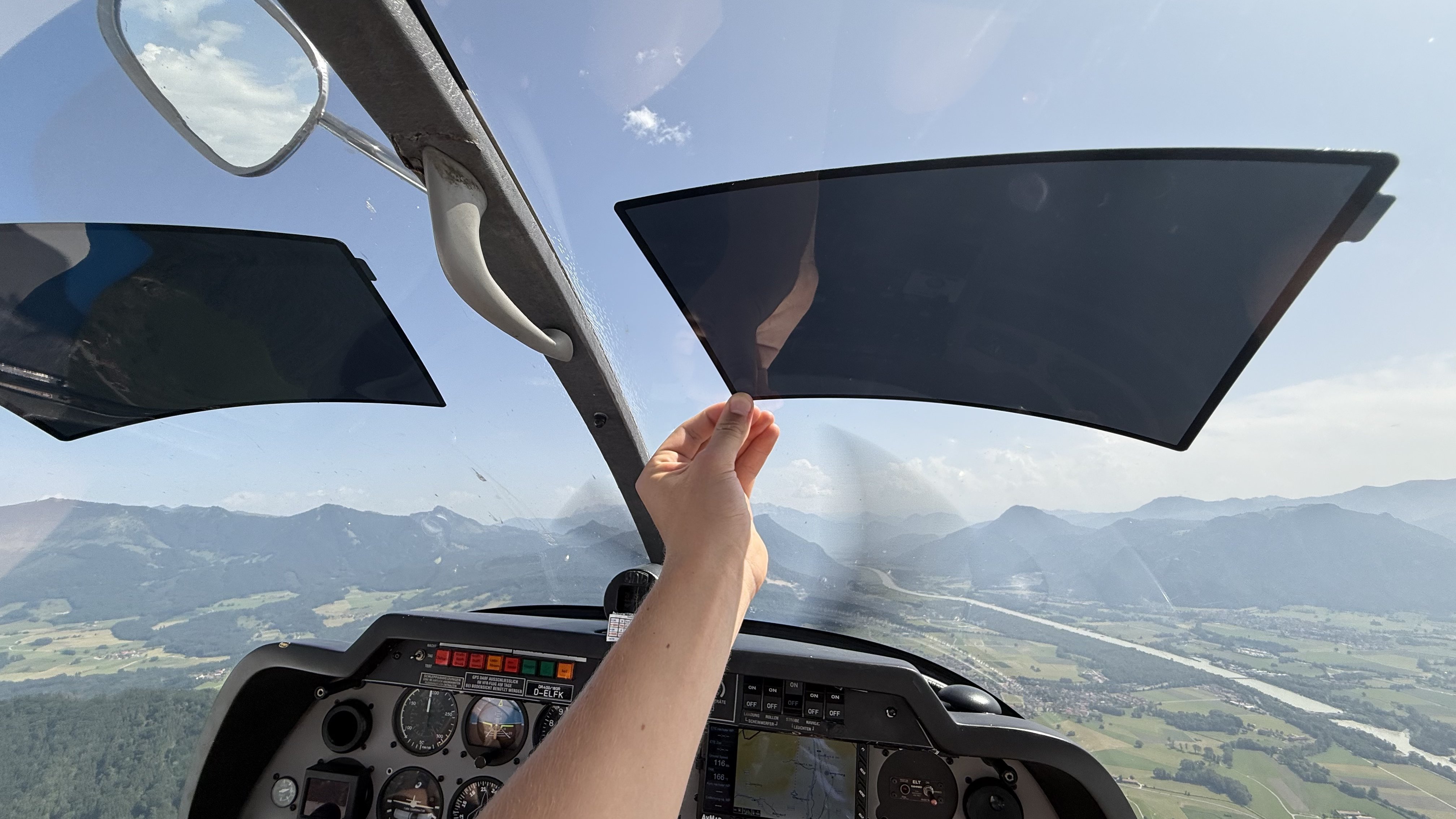 AviationShade für gebogene Scheiben