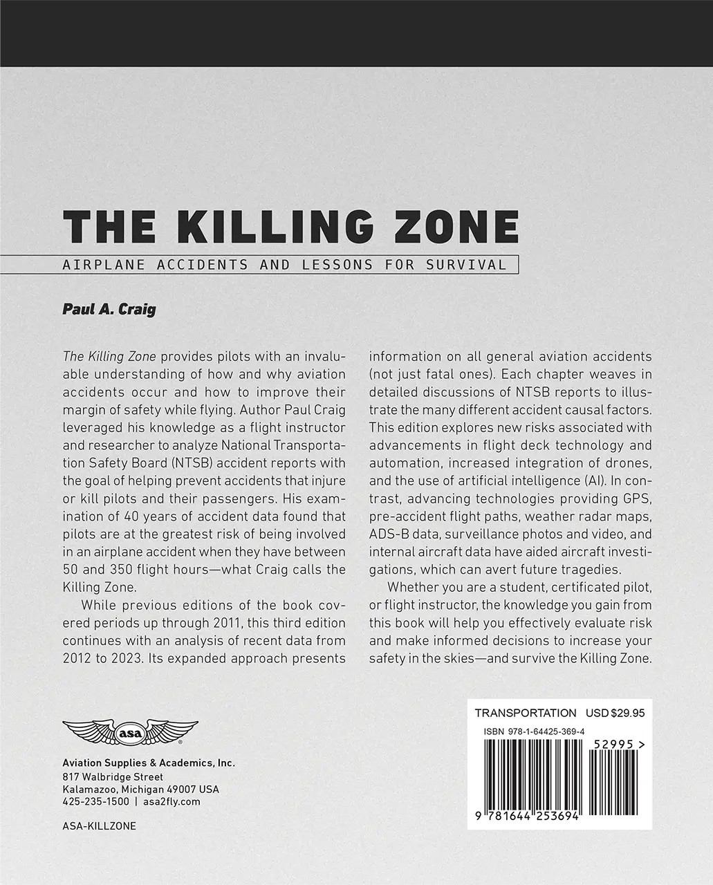 The Killing Zone - Airplane Accidents and Lessons for Survival