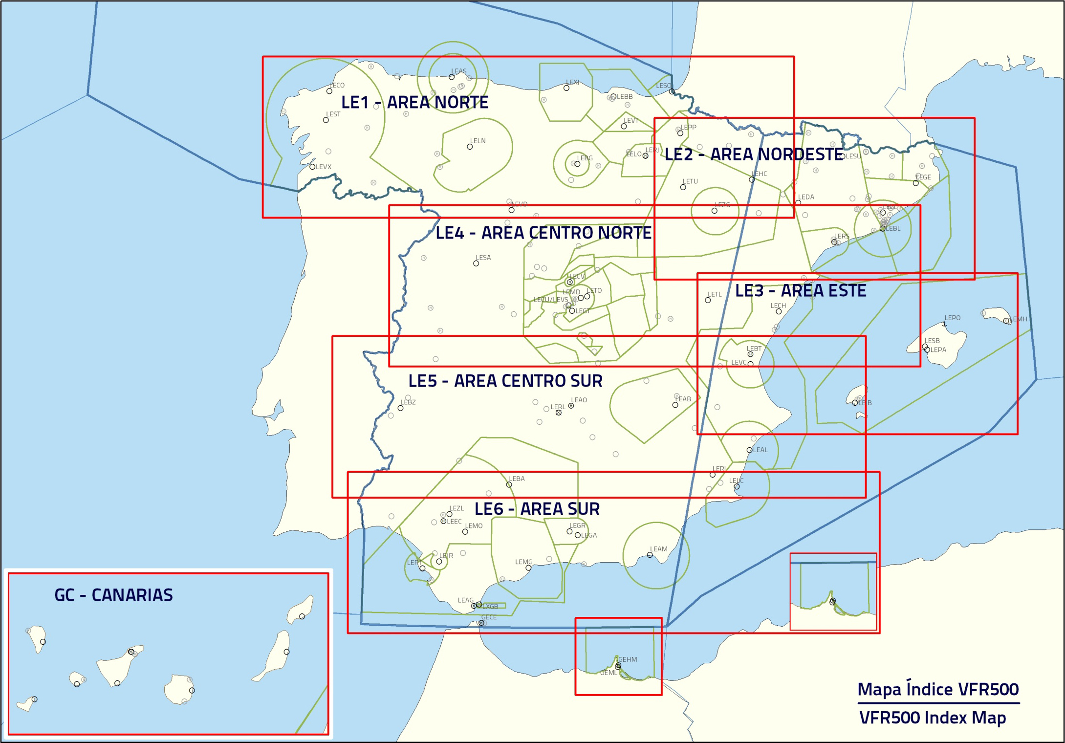 ICAO-Karte Spanien: LE1 Area Norte (Ausgabe 2024) Vorbestellung