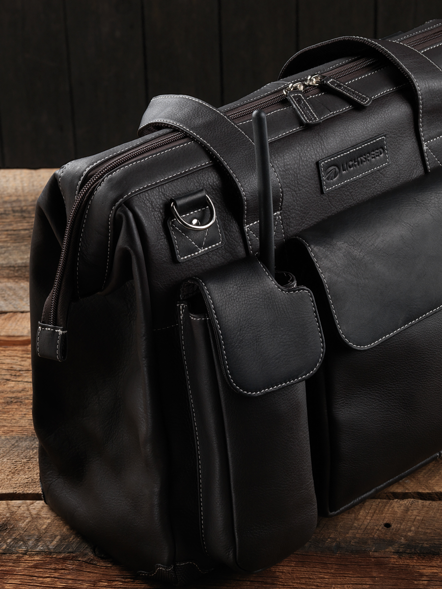 Pilotenledertasche - Lightspeed Gann