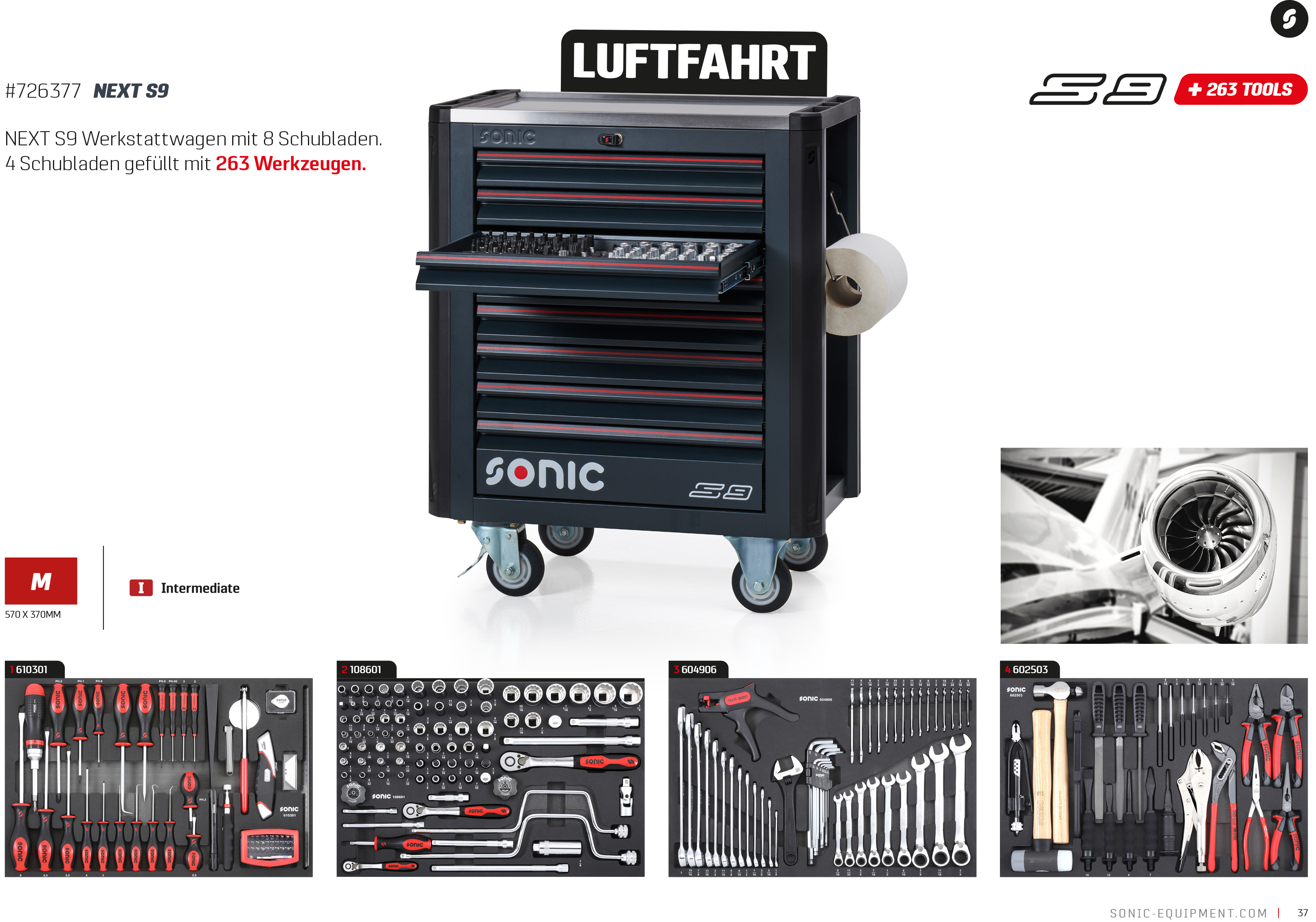 SONIC NEXT S9 Werkstattwagen 263-tlg.