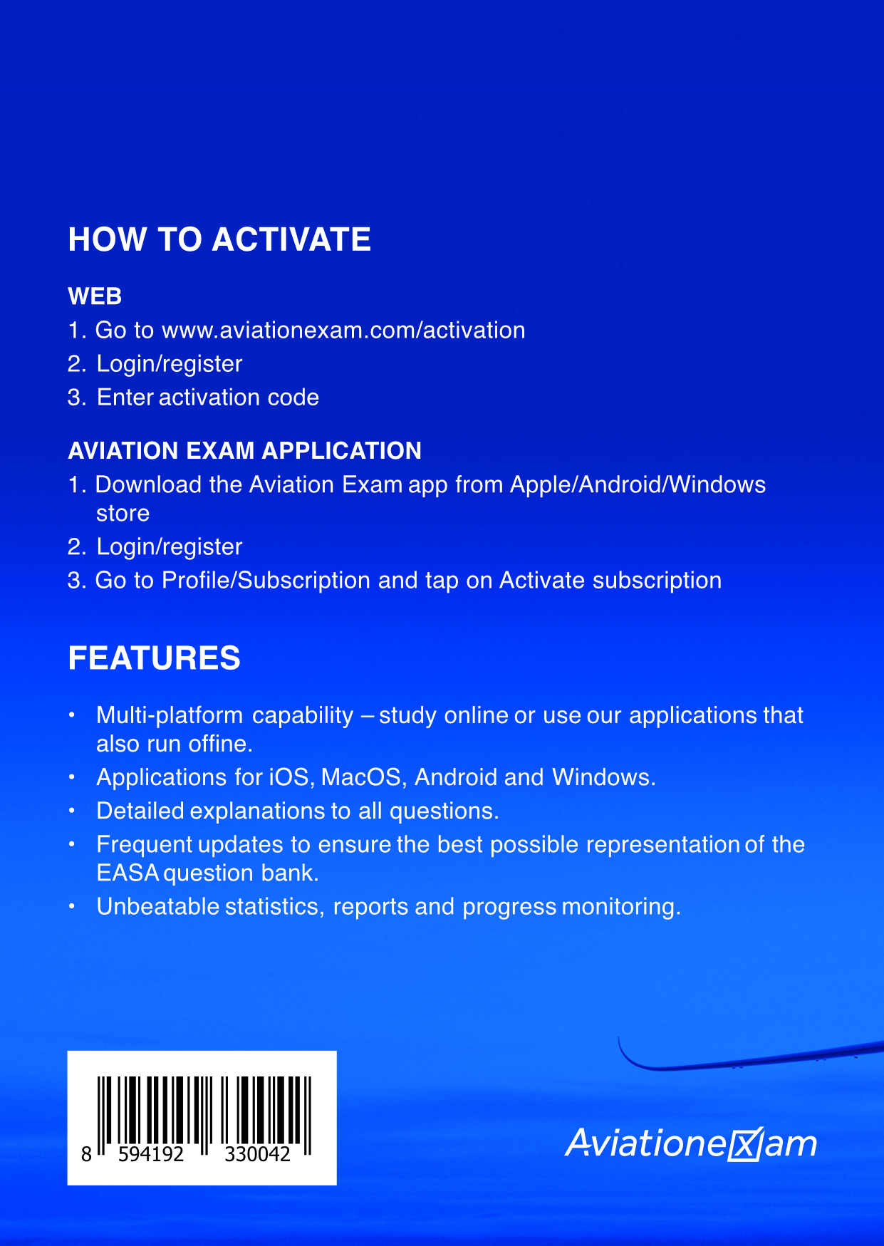 EASA Fragenkatalog, Produktkarte (englisch)