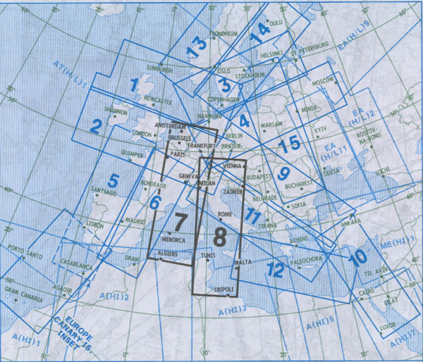 E(HI) 7/8 - IFR-Streckenkarte - Oberer Luftraum