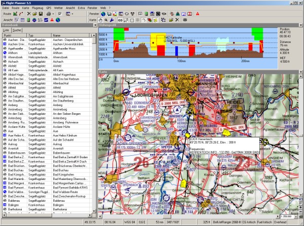 Flight Planner - Software inkl. ICAO-Karte Deutschland