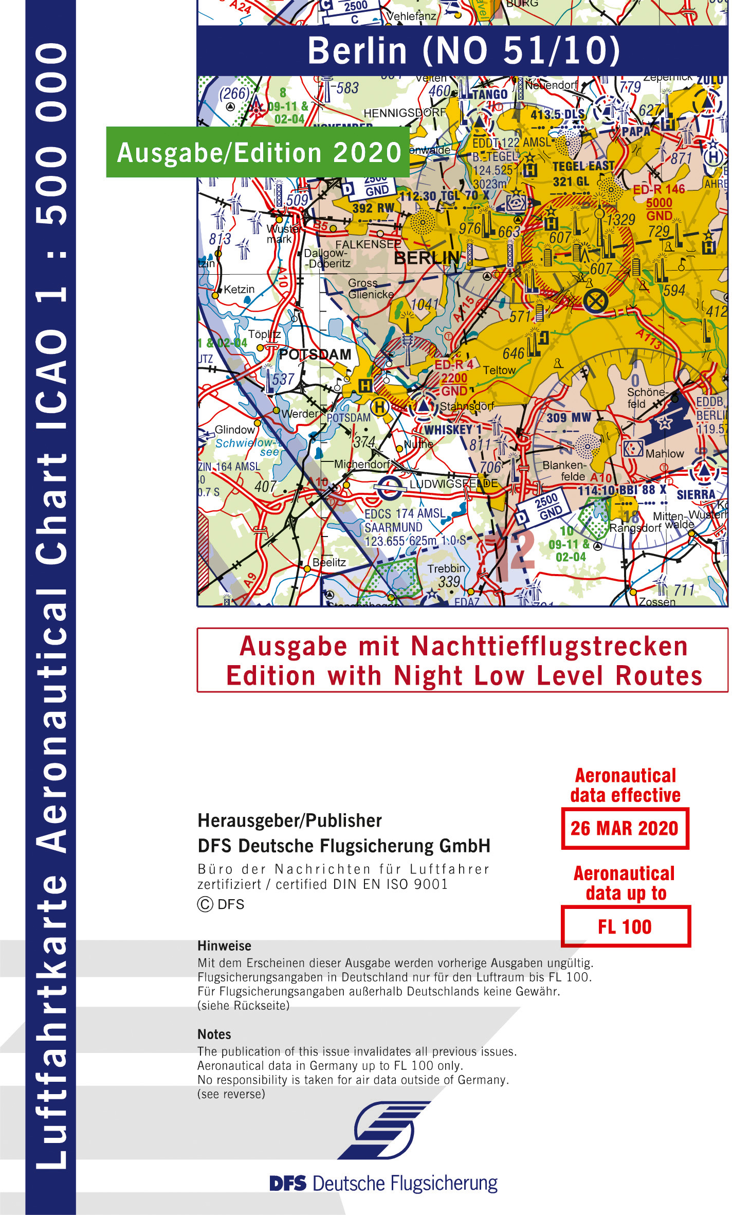 ICAO-Karte, Blatt Berlin (Ausgabe 2020), Nachttiefflugstrecken 1:500.000