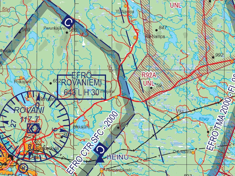 ICAO-Karte Finnland: Rovaniemi Ausgabe 2025-Vorbestellung