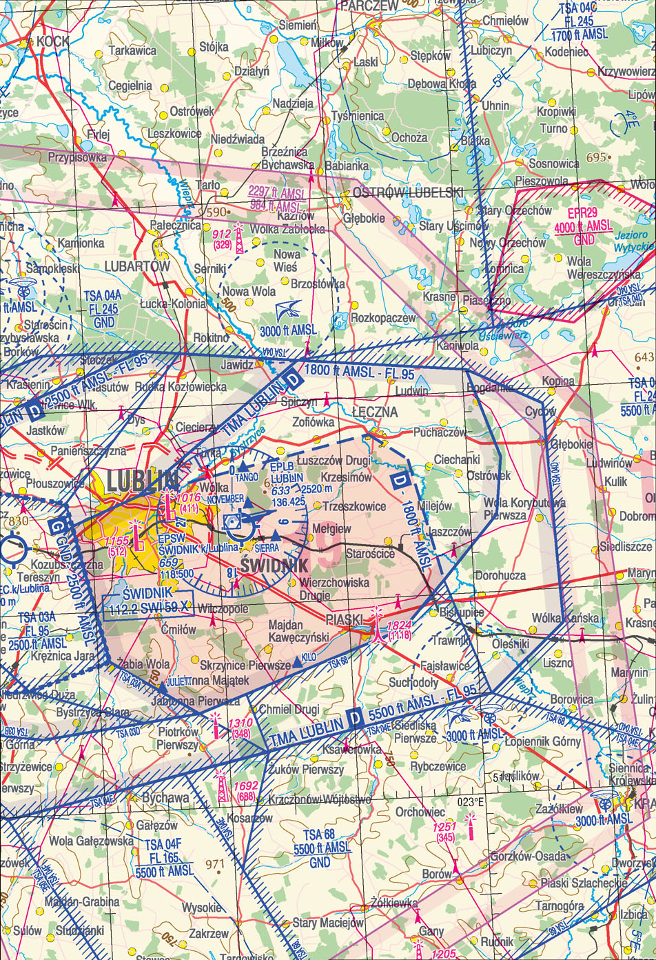 ICAO-Karte Polen: Poznan Ausgabe 2024