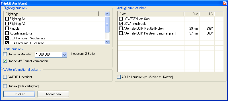 Flight Planner - VFR-Anflugkarten - AIP Austria