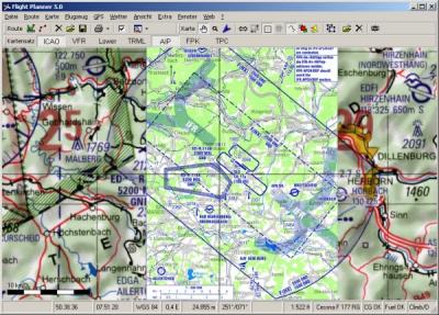 VFR approach charts - AIP D-A-CH for Flight Planner