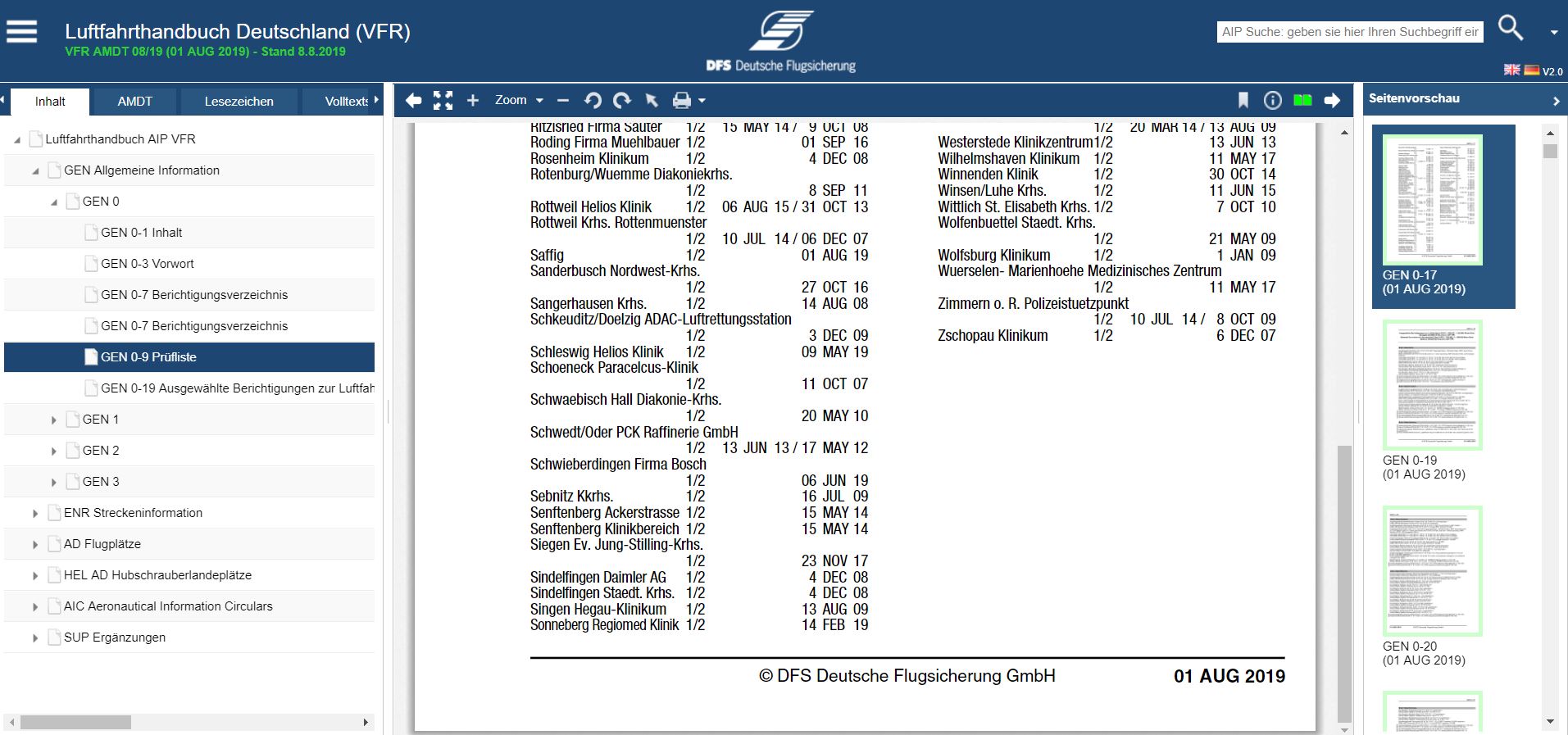AIP VFR Online-Version, Zugang für 12 Monate
