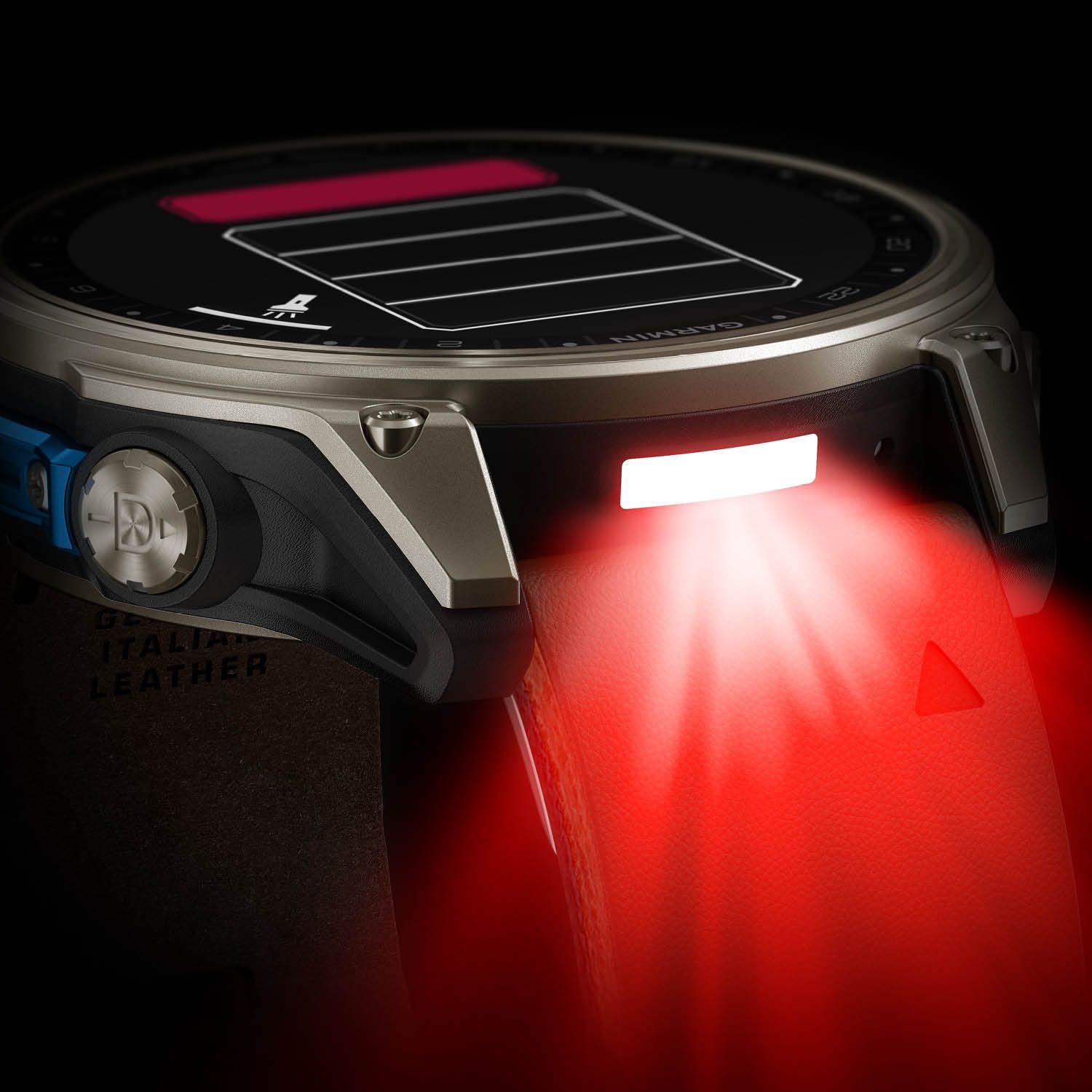 Garmin D2 Mach 2 Smartwatch - Leder-Armband + 47mm AMOLED Touch Display