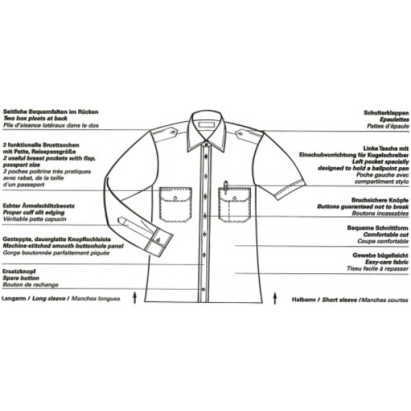 Pilotenhemd - Langarm OLYMP Pilot comfort fit