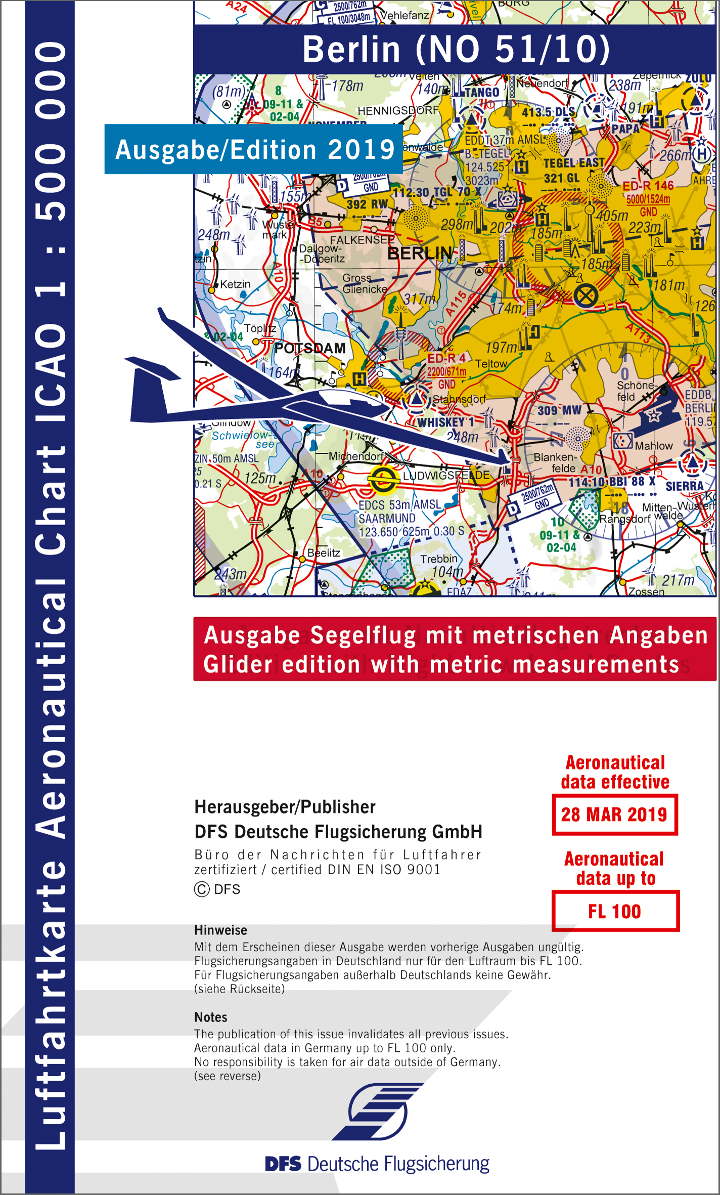 ICAO-Karte, Blatt Berlin (Ausgabe 2019), Segelflug 1:500.000