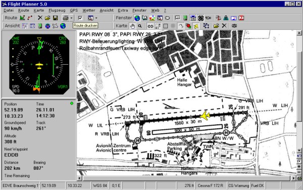 Flight Planner - Software inkl. ICAO-Karte Deutschland