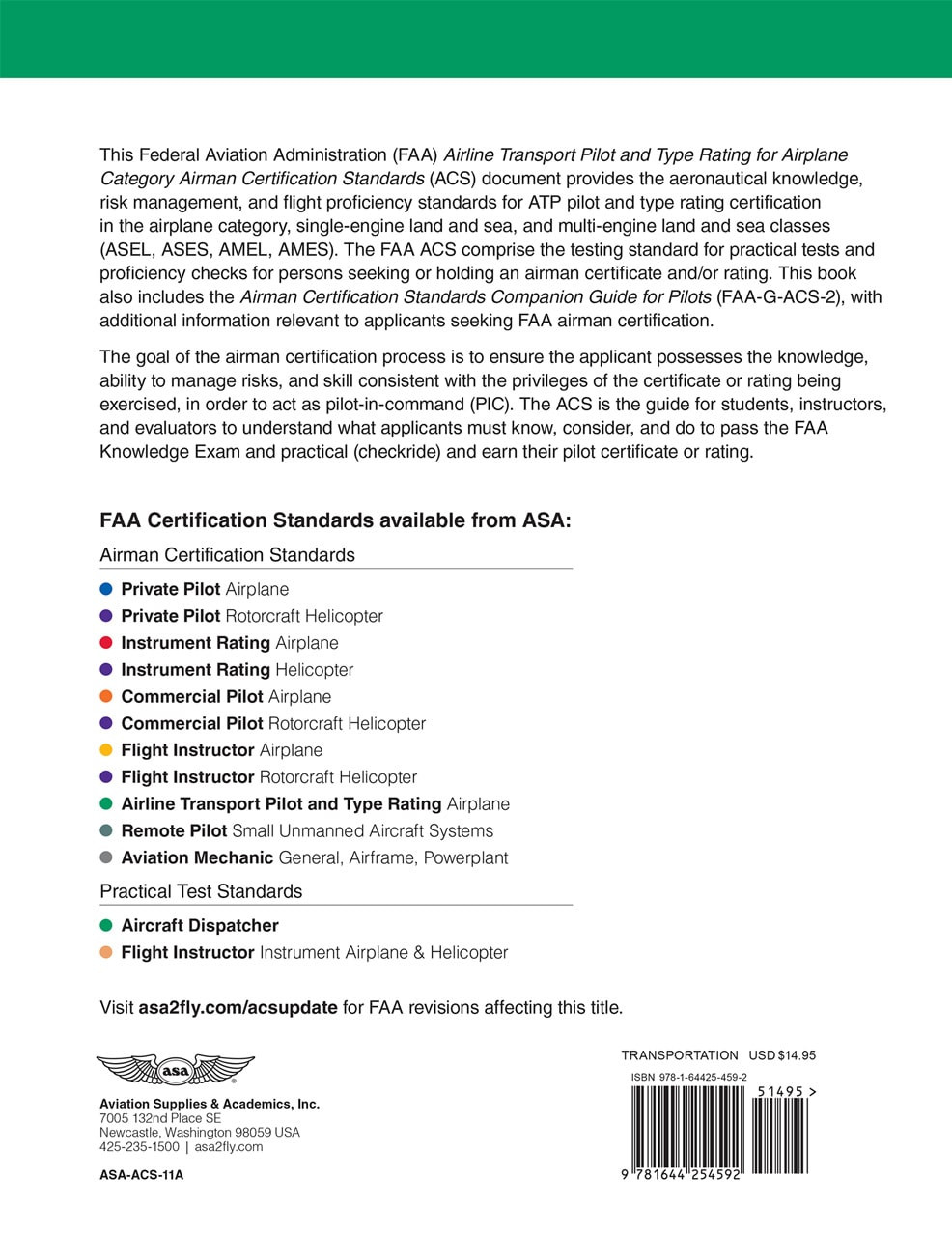 Airman Certification Standards: Airline Transport Pilot and Type Rating for Airplane (2024)