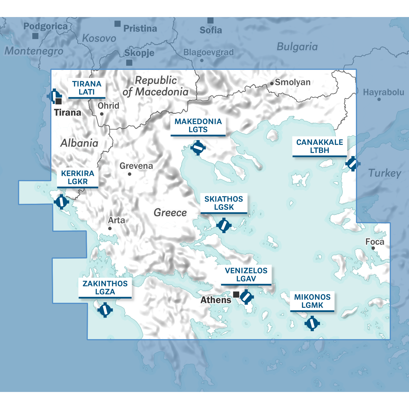 AIR MILLION: VFR-Zoom-Karte Greece / Northern Balkans 1:500.000 (Edition 2025)