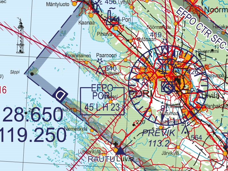 ICAO-Karte Finnland: Southern (Ausgabe 2018)