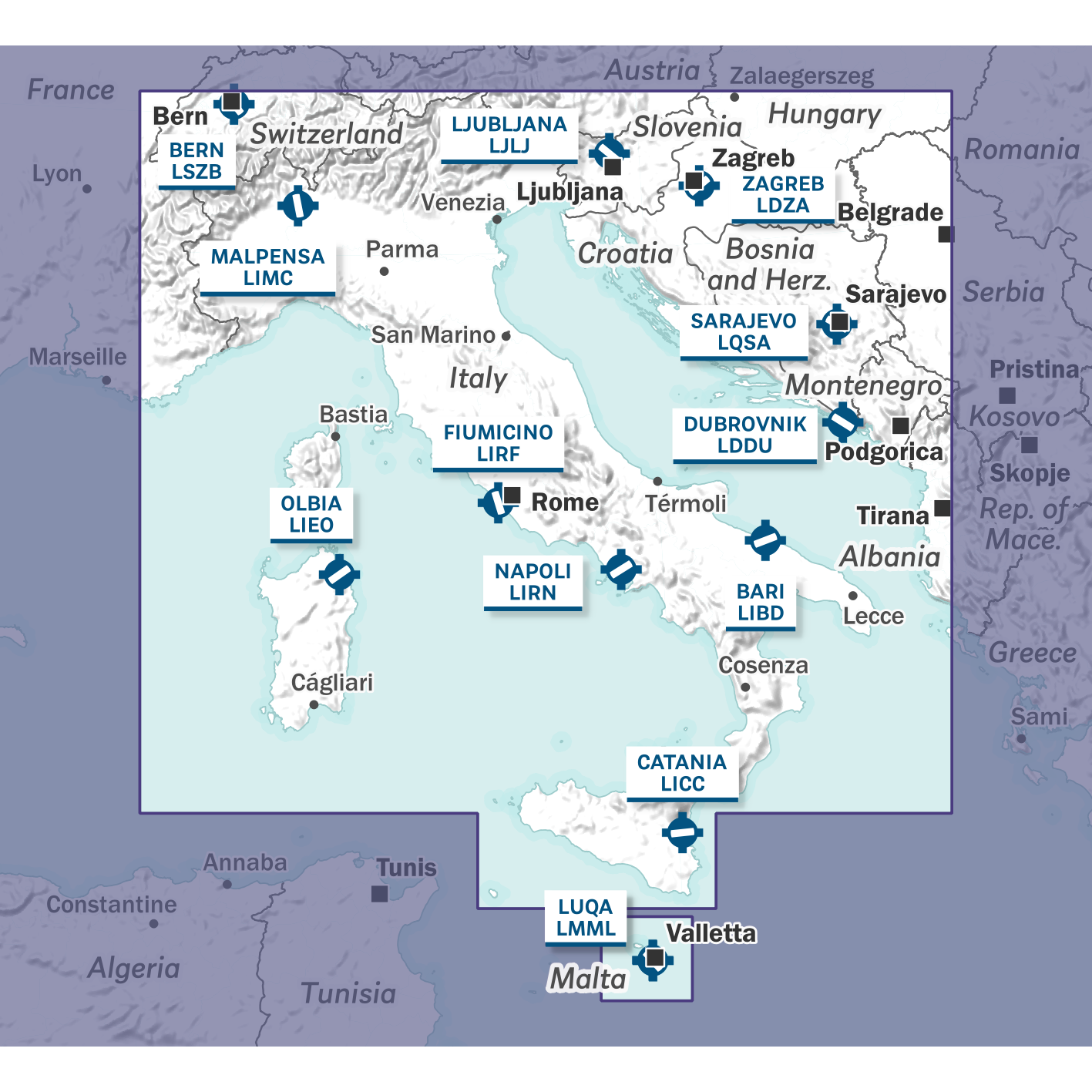 AIR MILLION: VFR-Karte Italy 1:1.000.000 (Edition 2025)