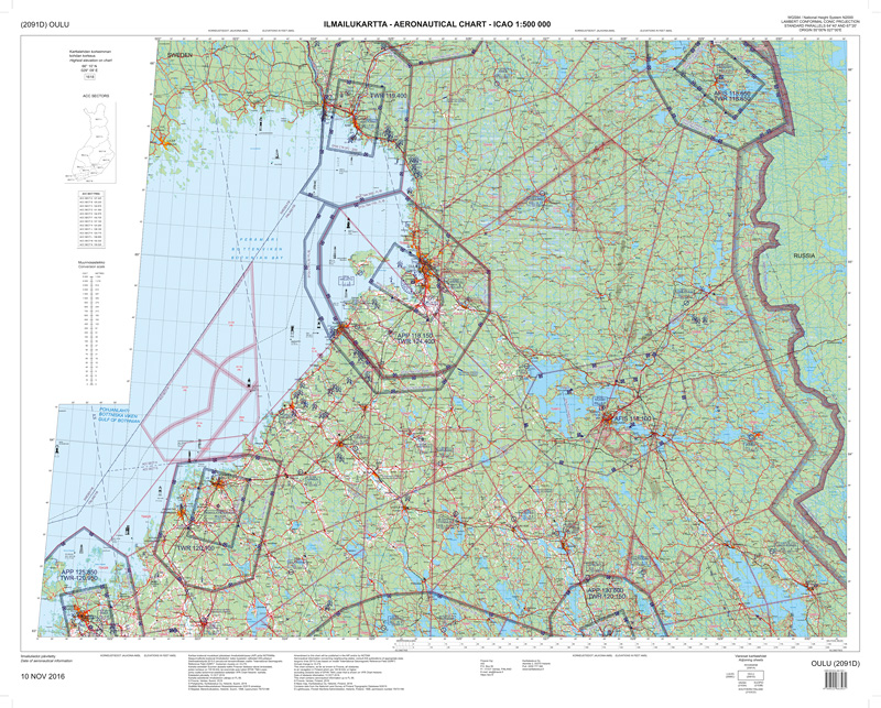 ICAO-Karte Finnland: Oulu (Ausgabe 2018)