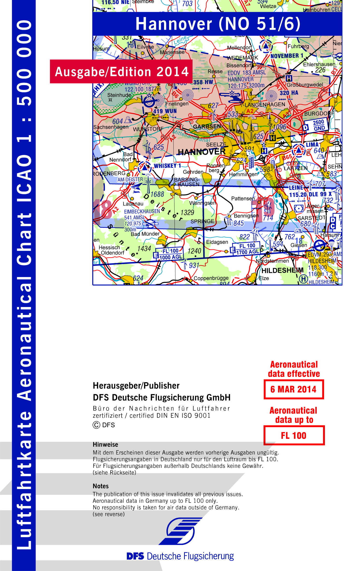 ICAO-Karte 1:500.000, Blatt Hannover