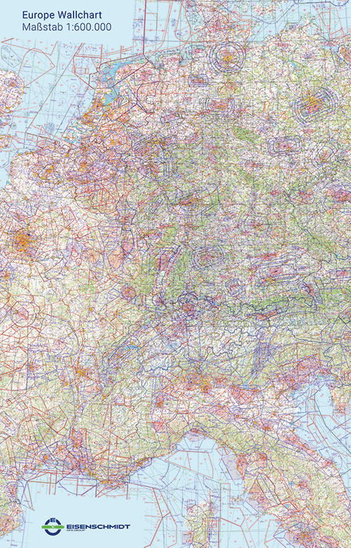 Europe Wall Chart 2026 auf FOREX-Hartschaumplatte (1:600.000)