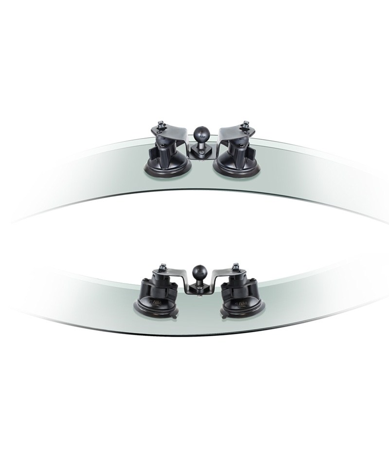 Doppel-Saugfußbasis mit Gelenken für gewölbte Oberflächen (RAM-B-189B-PIV1U) RAM MOUNTS