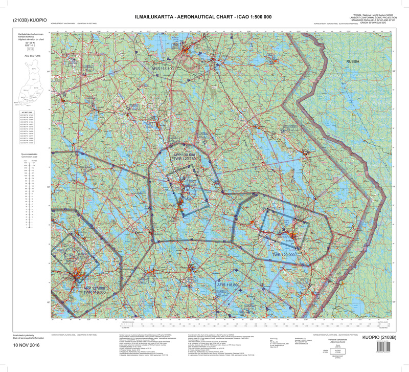 ICAO-Karte Finnland: Kuopio (Ausgabe 2018)