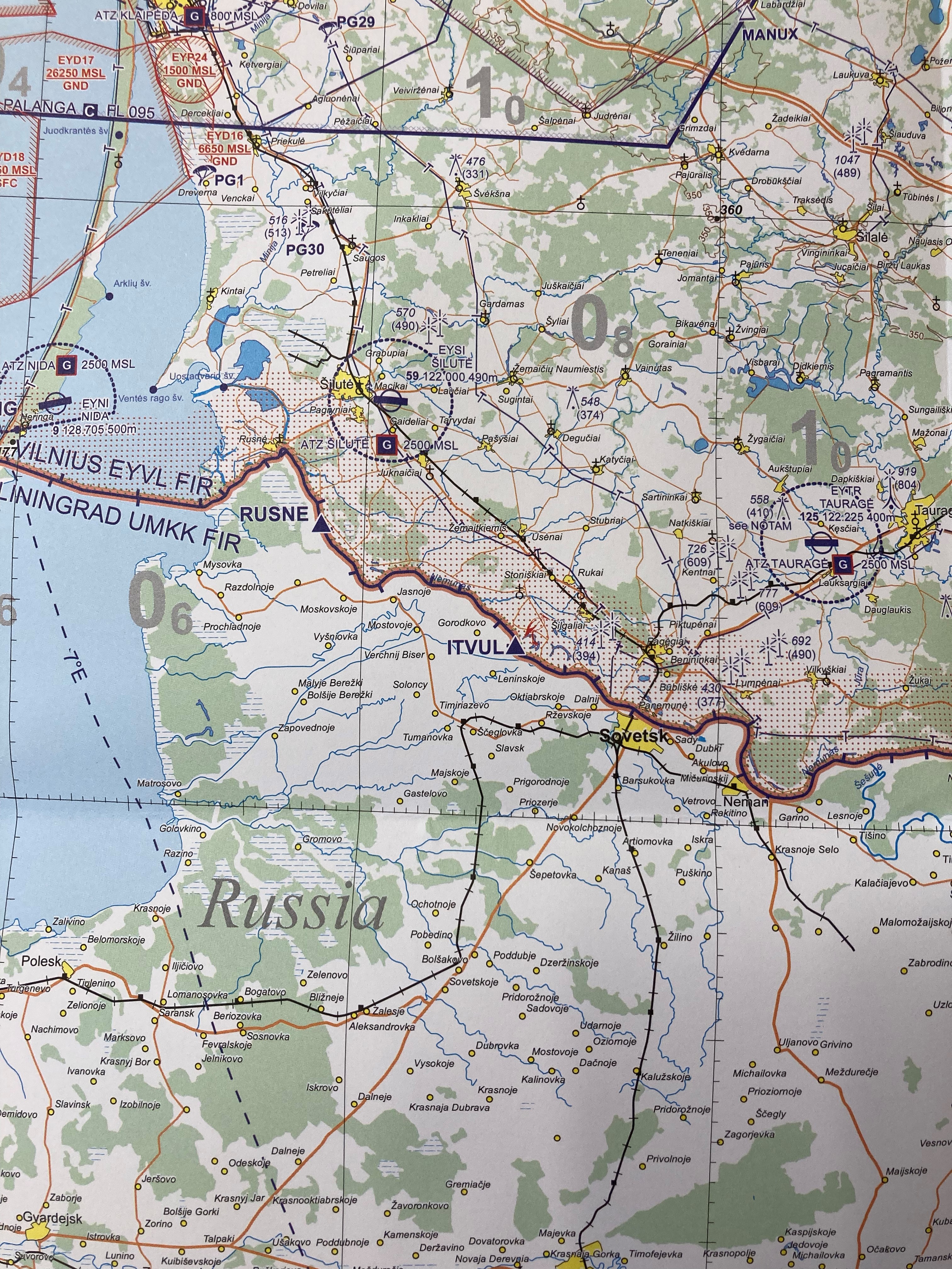 VFR Aeronautical Chart - Litauen Ausgabe 2025