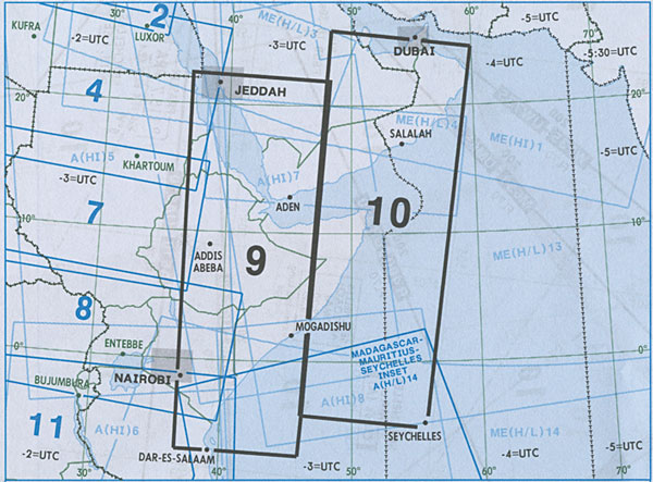 A(H/L) 9/10 - IFR-Streckenkarte Africa - Oberer/Unterer Luftraum