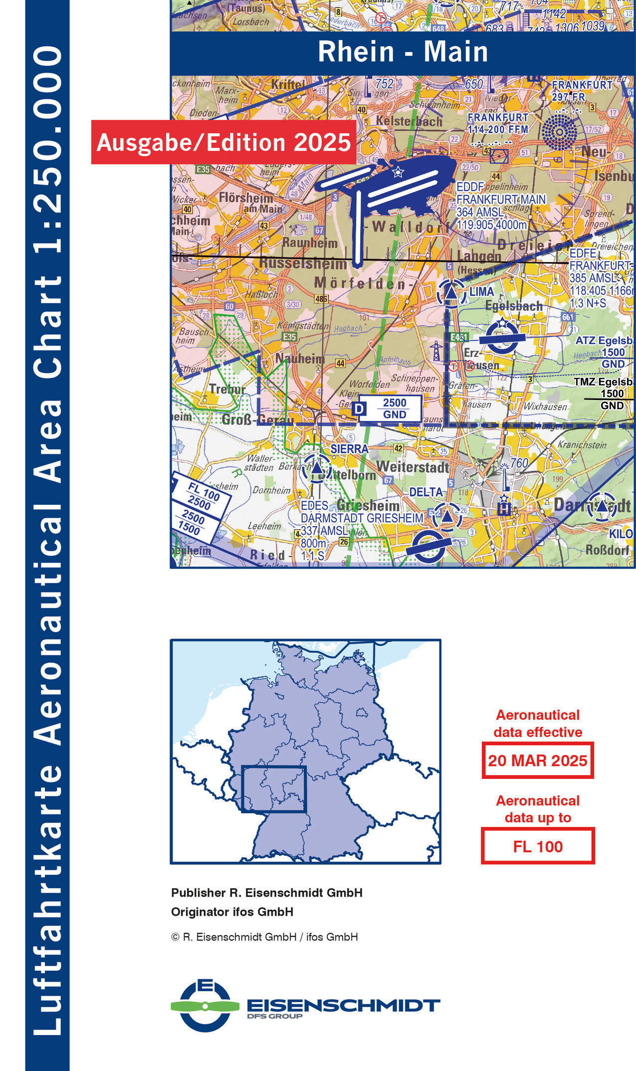 Aeronautical Area Chart (AAC250) 1:250.000 Blatt Rhein-Main
