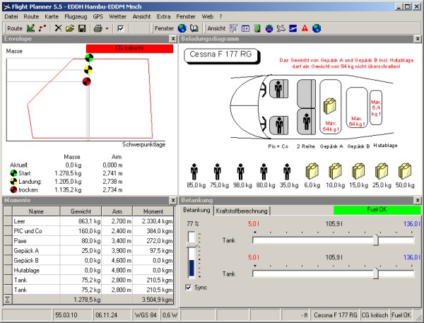 Flight Planner - Software inkl. ICAO-Karte Deutschland