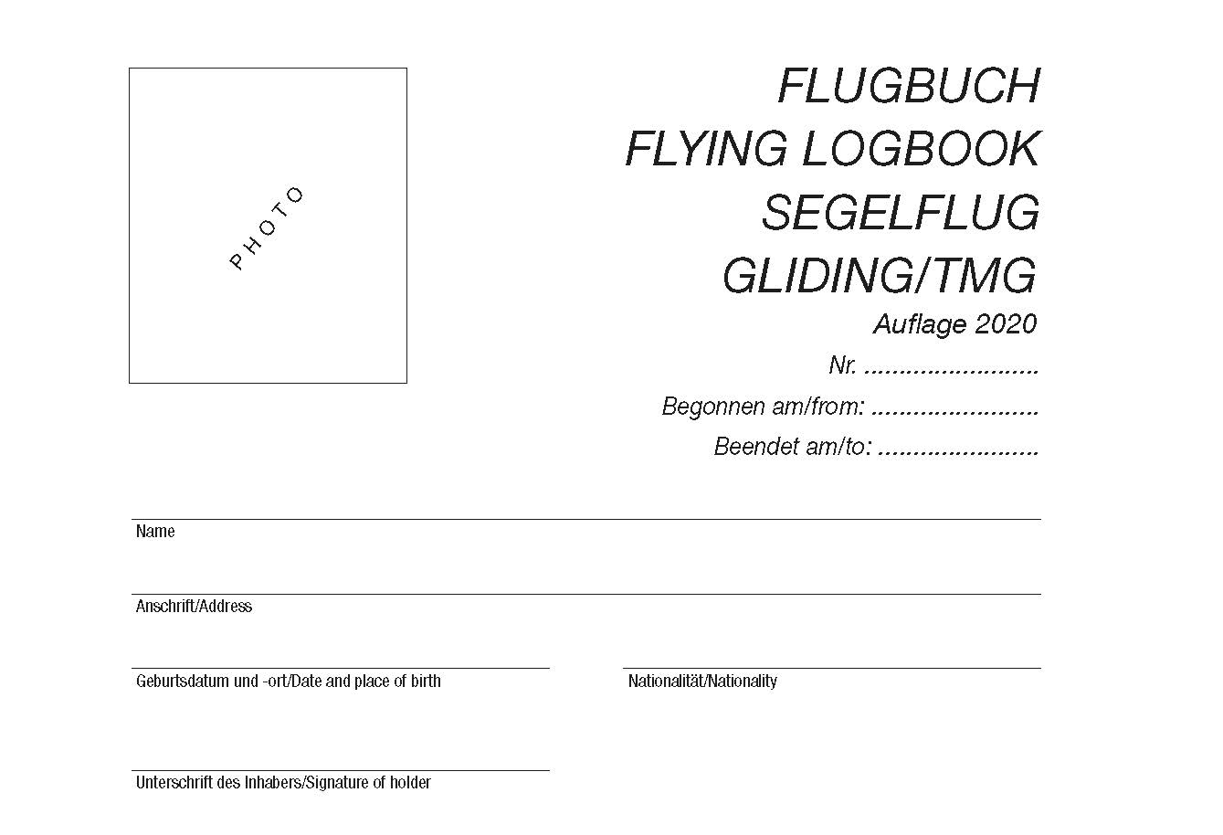 Flugbuch für Segelflieger TMG