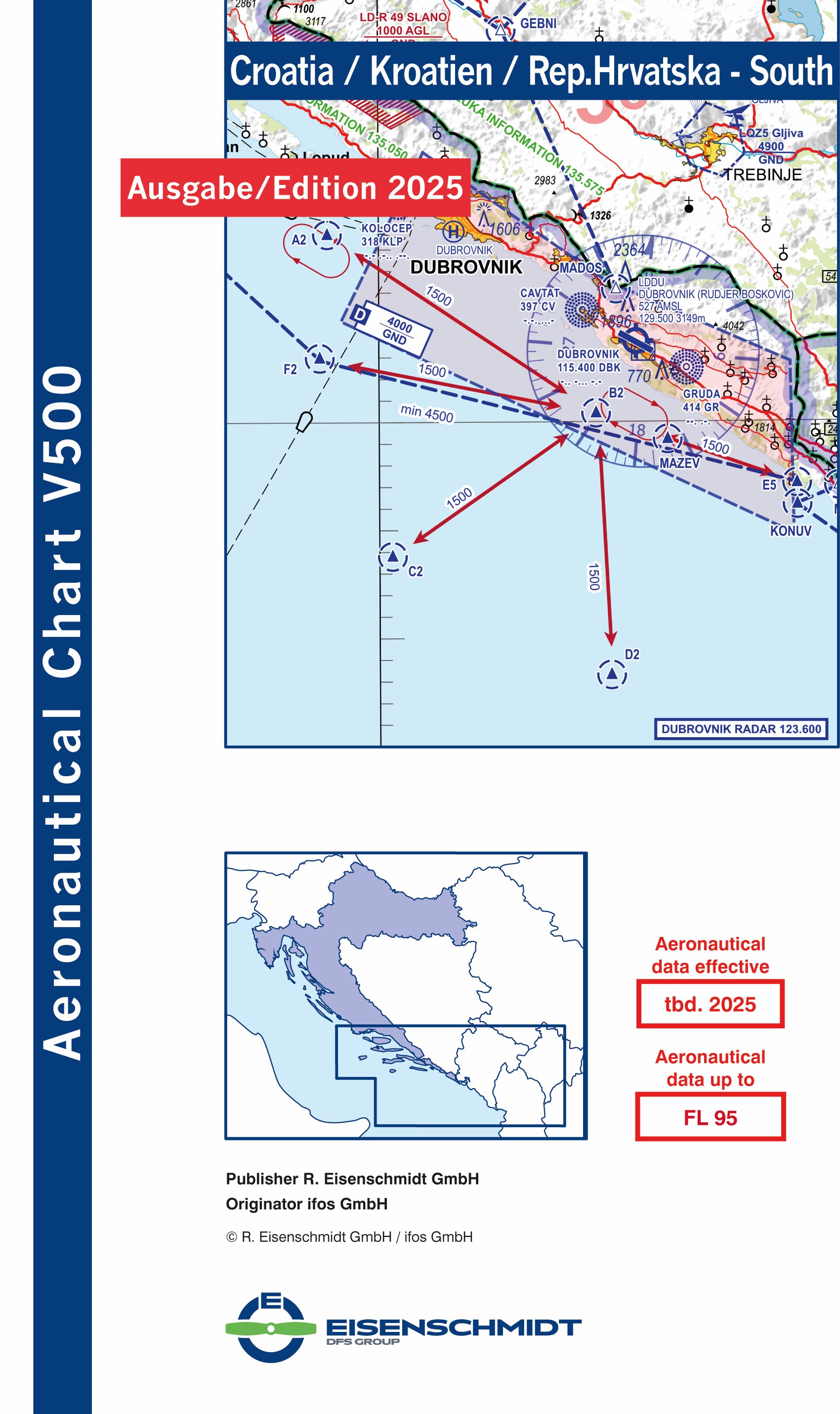 V500 Croatia, Blatt South (Ausgabe 2025)