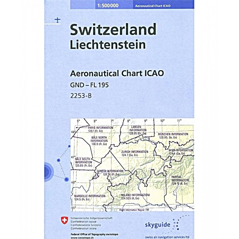 ICAO-Karte Schweiz & Liechtenstein (Ausgabe 2018)