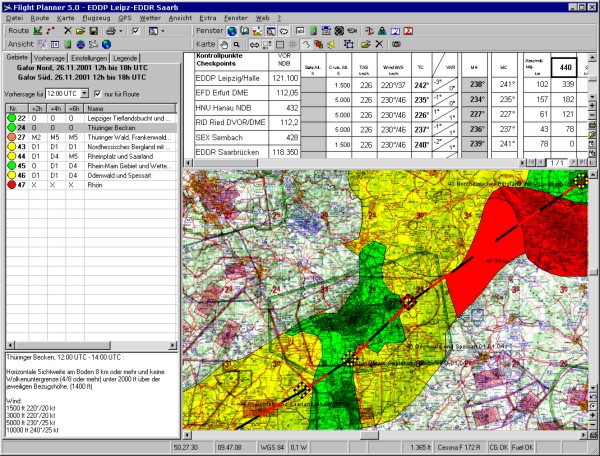Flight Planner - Software inkl. ICAO-Karte Deutschland